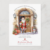 Jolly Santa Holiday verhuizen Aankondigingskaart (Voorkant)