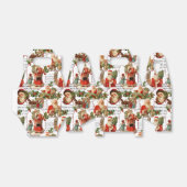 Jolly  Santa, Holly & Music Collage Bedankdoosjes (Uitgevouwen)