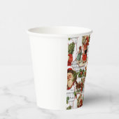 Jolly  Santa, Holly & Music Collage Papieren Bekers (Rechts)