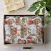 Jolly  Santa, Holly & Music Collage Tissuepapier (Geschenk)