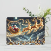Jolly Santa Kerstkaart (Staand voorkant)