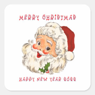 Jolly Santa Kerstmis Square Sticker