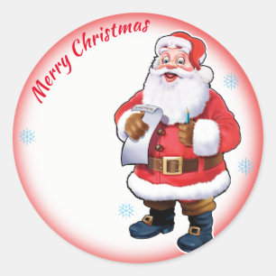 Jolly Santa Kerstmis vel van stickers