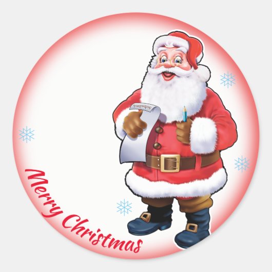 Jolly Santa Kerstmis vel van stickers (Voorkant)