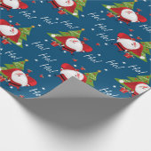 Jolly Santa Kerstpattern Cadeaupapier (Hoek)