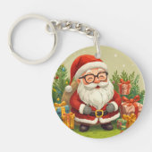Jolly Santa Keychain Charm  (Voorkant)