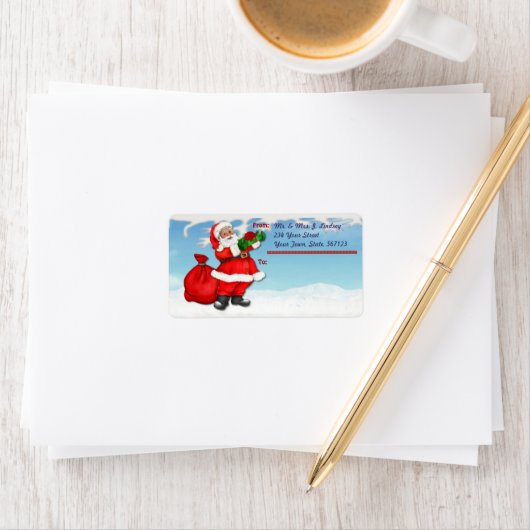 Jolly Santa Mailing Label (Insitu)