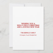Jolly Santa Merry-kerstfamilie Holida Kaart (Achterkant)