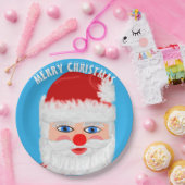 Jolly Santa Merry Kerstmis Papieren Bordje (Feest)
