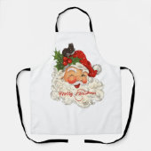 Jolly  Santa Merry kerstrosy wangen Schort (Voorkant)