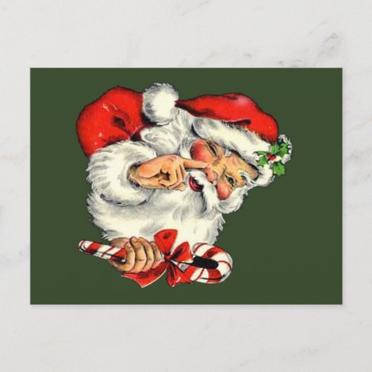  Jolly Santa met kerst Briefkaart (Voorkant)
