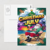 Jolly Santa ontspannen met een biertje Briefkaart (Voorkant / Achterkant)
