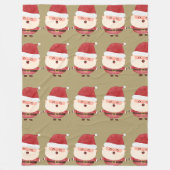 Jolly Santa Pattern Fleece Deken (Voorkant)