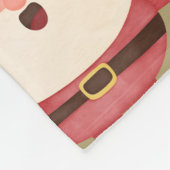 Jolly Santa Pattern Fleece Deken (Hoek)