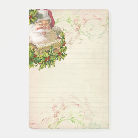 Jolly Santa Post-it Note Sticky Note Paper Pad (Voorkant)