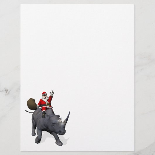 Jolly Santa Riding A Rhino (Voorkant)