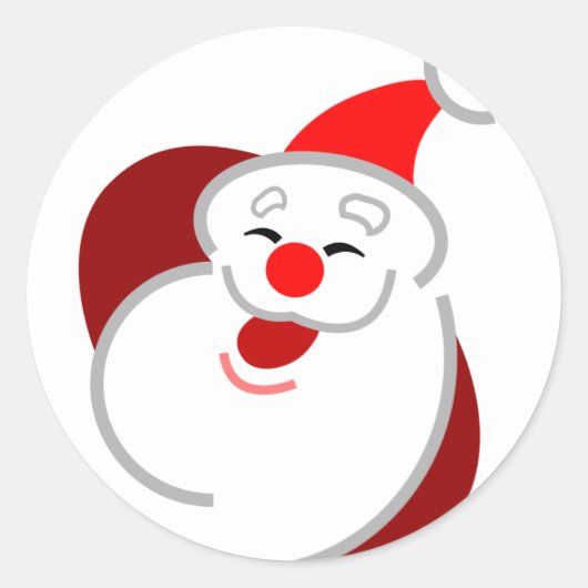 Jolly Santa Ronde Sticker (Voorkant)