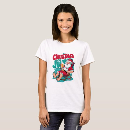 Jolly Santa smaken van een ijzig brouwsel T-shirt (Voorkant volledig)