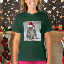Jolly Santa Squirrel T-shirt voor meisjes