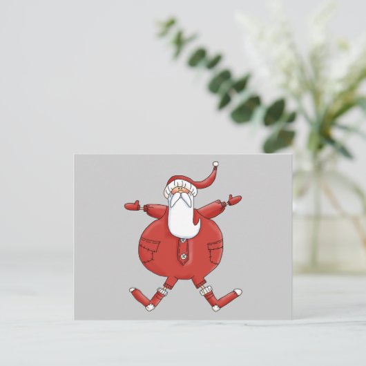 Jolly Santa T-shirts en geschenken Feestdagenkaart (Staand voorkant)