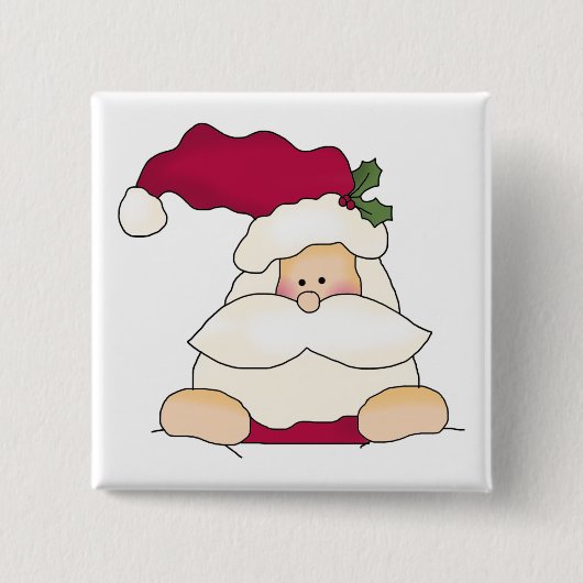 Jolly Santa Tshirts en geschenken Vierkante Button 5,1 Cm (Voorkant)