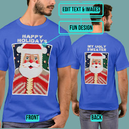 Jolly Santa Ugly Holiday "Sweater" T-shirt