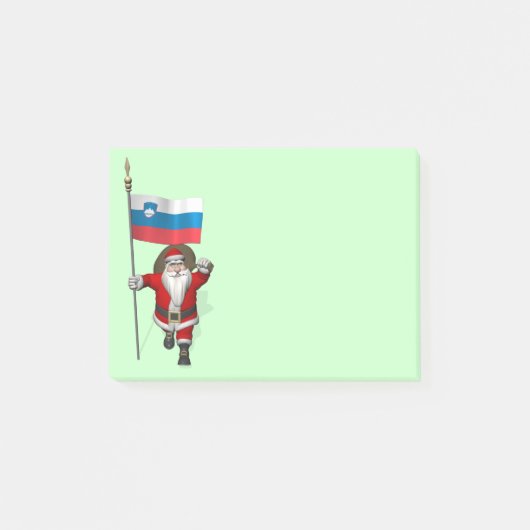Jolly Santa Visiting Slovenië Post-it® Notes (Voorkant)
