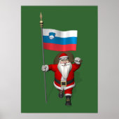 Jolly Santa Visiting Slovenië Poster (Voorkant)