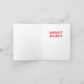  Jolly Santa Waterverf Kerstvakantie Kaart (Binnen)