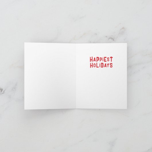  Jolly Santa Waterverf Kerstvakantie Kaart (Binnen)