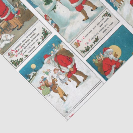 Jolly Santa Winter Fun Collage Tissuepapier (Detail)