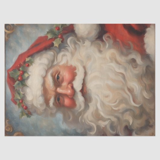 Jolly Santa's Christmas Cheer: Feestelijke decoupa Tissuepapier (Voorkant)