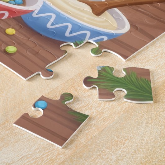 Jolly Santa's Cookie Kitchen Christmas Legpuzzel (Zijkant)