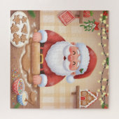 Jolly Santa's Cookie Kitchen Christmas Legpuzzel (Horizontaal)