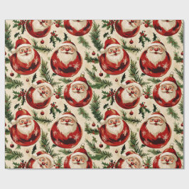 Jolly Santa's Feestelijke Ornamenten Delight Cadeaupapier