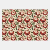 Jolly Santa's Feestelijke Ornamenten Delight Inpakpapier Vel (Voorkant 2)