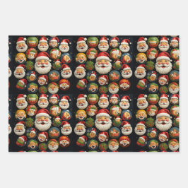 Jolly Santa's wrapping paper