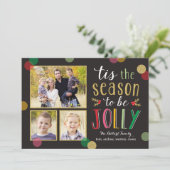 Jolly Season Holiday-fotokaarten Feestdagenkaart (Staand voorkant)