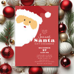 Jolly Secret Kerstfeest Kaart<br><div class="desc">Vier het feestelijke seizoen met onze charmante Santa Claus-feestuitnodiging, ontworpen om de perfecte toon te zetten voor uw vakantiebijeenkomst. Deze uitnodiging is voorzien van een prachtige Santa Claus illustratie, die gasten uitnodigt om deel te nemen aan het plezier van een Secret Santa geschenkuitwisseling. Met zijn levendige kleuren en grillige design,...</div>