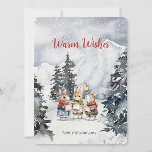 Jolly Singing Rabbits Feestdagenkaart (Voorkant)