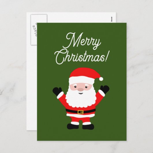 Jolly Sinterklaas cartoon Kerst briefkaarten (Voorkant / Achterkant)