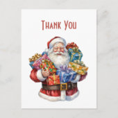 Jolly Sinterklaas Classic Kerstmis Dank u Briefkaart (Voorkant)