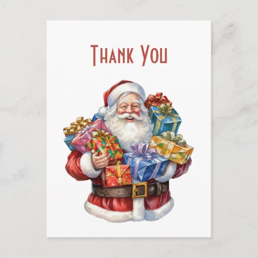 Jolly Sinterklaas Classic Kerstmis Dank u Briefkaart (Voorkant)