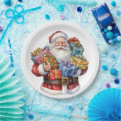 Jolly Sinterklaas in traditioneel rood pak Papieren Bordje (Feest)