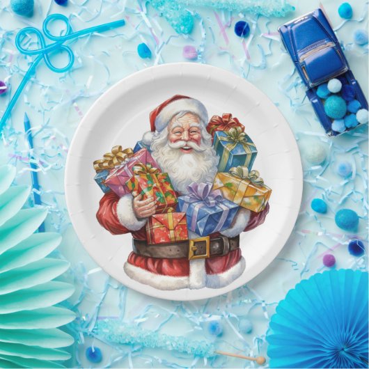 Jolly Sinterklaas in traditioneel rood pak Papieren Bordje (Feest)