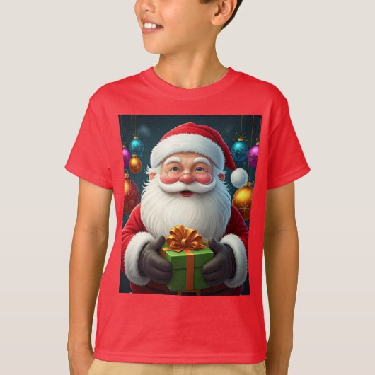 Jolly Sinterklaas Kerstmis T-shirt - Feestelijk Ho (Voorkant)