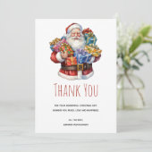 Jolly Sinterklaas Klasse Kerstmis Dank u Bedankkaart (Staand voorkant)