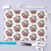 Jolly Sinterklaas Klassiek Kerstpatroon Tissuepapier (Craft)