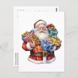 Jolly Sinterklaas Klassieke Kerstmis Briefkaart