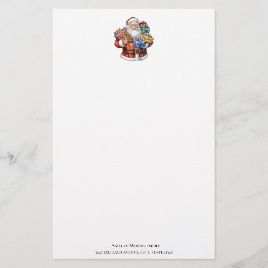 Jolly Sinterklaas Klassieke Kerstmis Briefpapier (Voorkant)